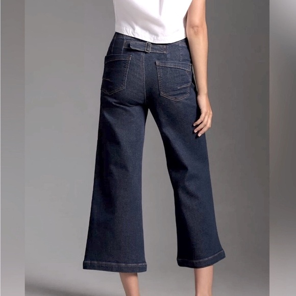 Anthropoligie Pilcro Kit Cropped High-Rise Wide-Leg Utility Jeans, Size … - Picture 3 of 12
